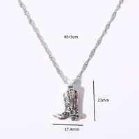 Copper Simple Style Plating Boots Necklace Earrings main image 10