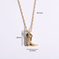 Copper Simple Style Plating Boots Necklace Earrings sku image 3