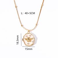 Casual Simple Style Angel Butterfly Copper Plating Shell Copper Zircon 18k Gold Plated Pendant Necklace main image 3