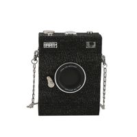 Women's Small Pu Leather Camera Streetwear Lock Clasp Shoulder Bag sku image 1