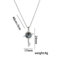 Titanium Steel 18K Gold Plated Casual Simple Style Inlay Star Moon Planet Moonstone Zircon Pendant Necklace sku image 8