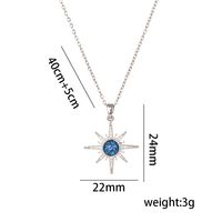 Titanium Steel 18K Gold Plated Casual Simple Style Inlay Star Moon Planet Moonstone Zircon Pendant Necklace sku image 12