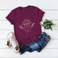 Letter Printed Cotton Short-sleeved T-shirt main image 5