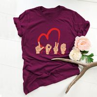 Women's Short Sleeve T-shirts Printing Casual Fashion Printing sku image 24
