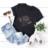 Letter Printed Cotton Short-sleeved T-shirt main image 1