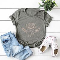 Letter Printed Cotton Short-sleeved T-shirt main image 4