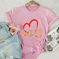 Mujeres Manga Corta Camisetas Impresión Casual Moda Impresión sku image 11