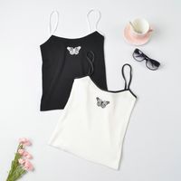 Solid Color Butterfly Camisole Knit Sling Sweater main image 5