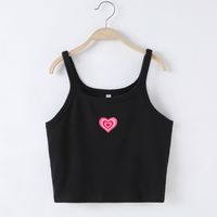 2022 New Fashion Women's Clothing Heart Printing Cropped Slim-fit Camisole main image 2