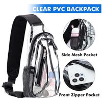 Fashion Solid Color Transparent Zipper Fanny Pack main image 3