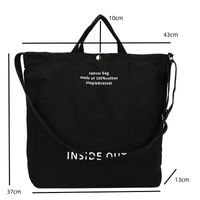 Women's Medium All Seasons Canvas Solid Color Fashion Square Magnetic Buckle Canvas Bag main image 6