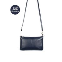 New Leather Ultra-thin Zipper Lychee Pattern European And American One-shoulder Messenger Bag Envelope Bag sku image 6