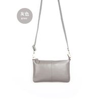 New Leather Ultra-thin Zipper Lychee Pattern European And American One-shoulder Messenger Bag Envelope Bag sku image 9