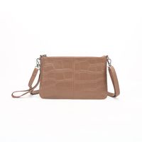 New Leather Ultra-thin Zipper Lychee Pattern European And American One-shoulder Messenger Bag Envelope Bag sku image 14