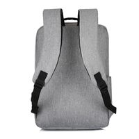 Business Solid Color Square Zipper Functional Backpack main image 3