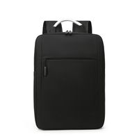 Business Solid Color Square Zipper Functional Backpack sku image 5