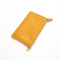 New Leather Ultra-thin Zipper Lychee Pattern European And American One-shoulder Messenger Bag Envelope Bag sku image 1
