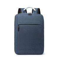 Business Solid Color Square Zipper Functional Backpack sku image 7