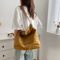 Women's Medium All Seasons Canvas Solid Color Fashion Square Magnetic Buckle Canvas Bag main image 1