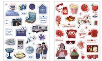 Self-adhesive Sticker Simple Journal Material Decorative Sticker 4 Types sku image 3