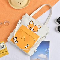 Women's Cute Animal Canvas Shopping Bags sku image 16