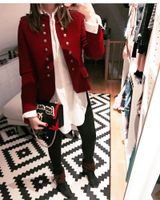 Women's Fashion Solid Color Patchwork Button Double Breasted Coat main image 2