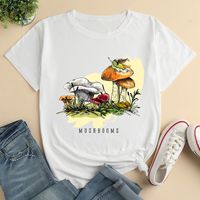 T-shirt Décontracté Ample Pour Femme À Imprimé Champignon De Dessin Animé main image 6