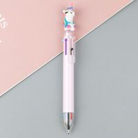 Cute Cartoon Student Stationery 6 Color Plastic Ballpoint Pen sku image 1