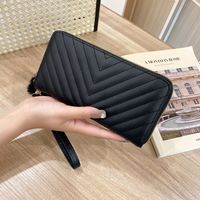 Women's Stripe Pu Leather Zipper Wallets main image 5