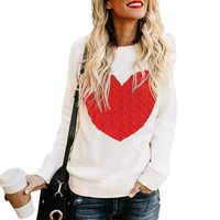 Women's Sweater Long Sleeve Sweaters & Cardigans Hollow Out Fashion Heart Shape main image 2