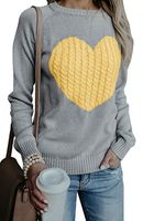 Women's Sweater Long Sleeve Sweaters & Cardigans Hollow Out Fashion Heart Shape main image 3