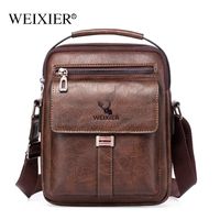 Hombres Color Sólido Cuero Sintético Cremallera Bolsa De Hombro Bolso Bandolera main image 6