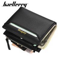 Men's Solid Color Pu Leather Zipper Buckle Wallets main image 2