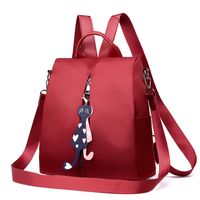 Frau Mittel Alle Jahreszeiten Oxford-stoff Einfarbig Mode Quadrat Reißverschluss Modischer Rucksack sku image 1