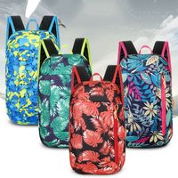 Unisex Medium Polyester Leaves Streetwear Oval Zipper Functional Backpack sku image 1