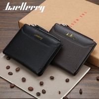 Men's Solid Color Pu Leather Zipper Buckle Wallets main image 6