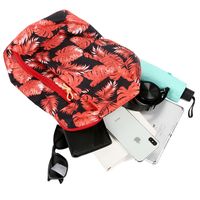 Unisex Medium Polyester Leaves Streetwear Oval Zipper Functional Backpack main image 4