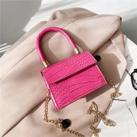 Women's Small Pu Leather Solid Color Fashion Square Magnetic Buckle Crossbody Bag sku image 4