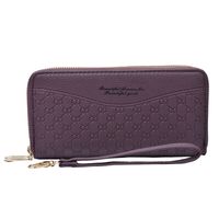 Fashion Letter Lingge Embossing Square Zipper Clutch Bag Long Wallet main image 5