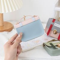 Women's Solid Color Pu Leather Lock Clasp Coin Purses main image 4