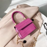 Women's Small Pu Leather Solid Color Fashion Square Magnetic Buckle Crossbody Bag sku image 2