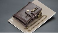 Men's Letter Pu Leather Metal Button Zipper Wallets main image 3