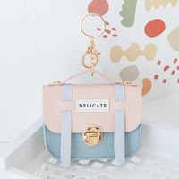 Women's Solid Color Pu Leather Lock Clasp Coin Purses sku image 2