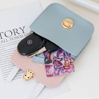 Women's Solid Color Pu Leather Lock Clasp Coin Purses main image 2