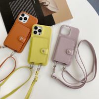 Fashion Solid Color Pc Pu Leather   Phone Cases main image 4