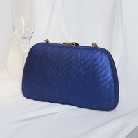 White Red Blue Pu Leather Solid Color Shell Evening Bags main image 5