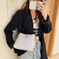 Women's Small Pu Leather Solid Color Fashion Bucket Lock Clasp Crossbody Bag main image 5