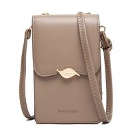 Factory Direct Sales 2022 New Touch Screen Phone Bag Women's Japanese And Korean Partysu Leaf Buckle Simple Vertical Shoulder Bag sku image 6
