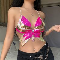 Women's Vest Tank Tops Sequins Sexy Butterfly main image 3
