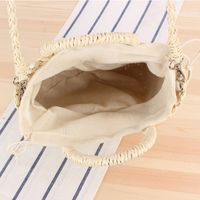 Women's Small Spring&summer Straw Solid Color Vacation Semicircle String Straw Bag main image 3